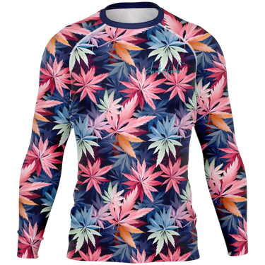 Chokefish™ Long Sleeve Rashguard Cannabis Men's Shirt-001